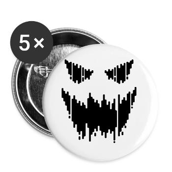 Visage effrayant (abstrait) - Lot de 5 grands badges (56 mm) - blanc - Devant