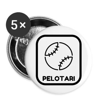 Baskische Pelota Pelotari Sport Sportler - Buttons groß 56 mm (5er Pack) - Weiß - Vorne