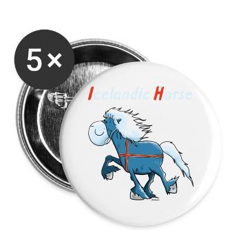 Isländer on Tour - Buttons groß 56 mm (5er Pack) - Weiß - Vorne