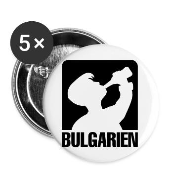 bulgarien urlaub party - Buttons groß 56 mm (5er Pack) - Weiß - Vorne