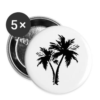 palm trees - Buttons groß 56 mm (5er Pack) - Weiß - Vorne