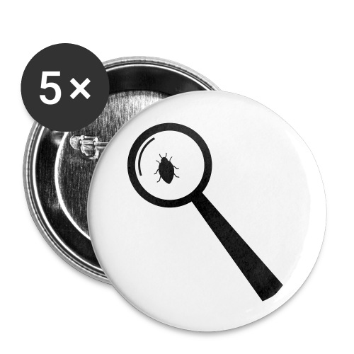 Bug Lupe - Buttons groß 56 mm (5er Pack)