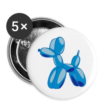 Balloon Dog - Lot de 5 grands badges (56 mm) - blanc - Devant