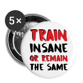 Train Insane - Buttons large 2.2''/56 mm (5-pack) - white - Front