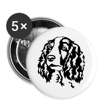 Welsh Springer Spaniel head - Buttons large 2.2''/56 mm (5-pack) - white - Front