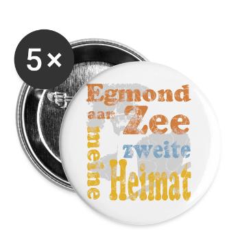 Egmond aan Zee - Buttons groß 56 mm (5er Pack) - Weiß - Vorne