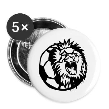football lion club logo - Buttons large 2.2''/56 mm (5-pack) - white - Front