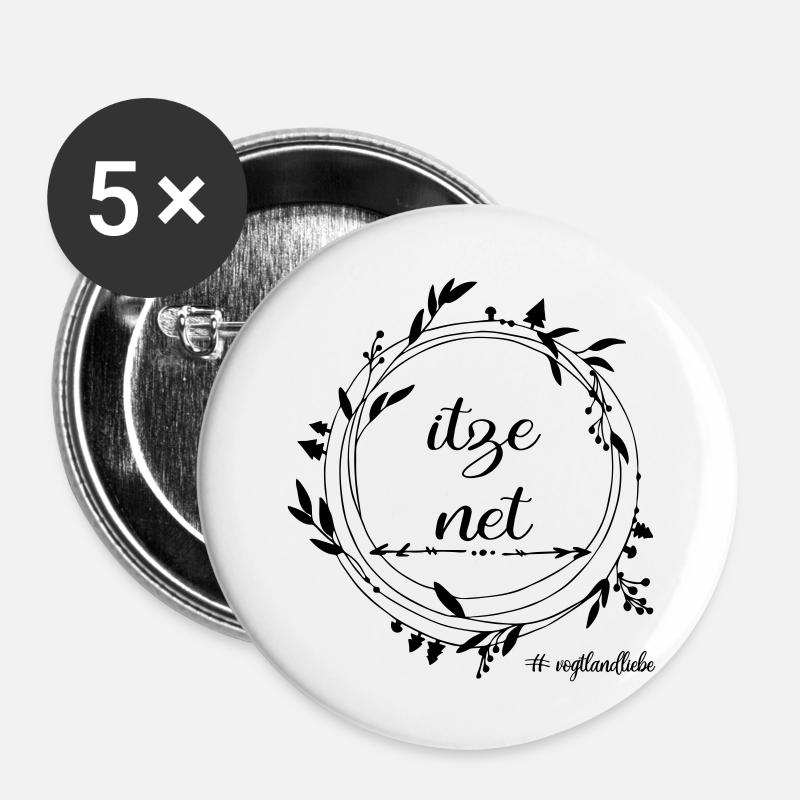 itze net - Buttons groß 56 mm (5er Pack) - Weiß
