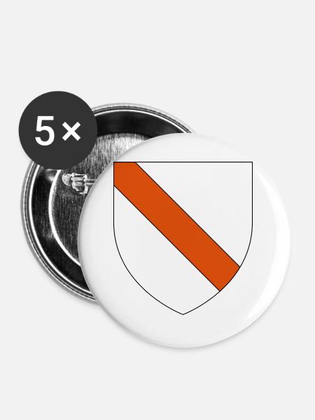Strasbourg coat of arms - Buttons large 2.2''/56 mm (5-pack) - white