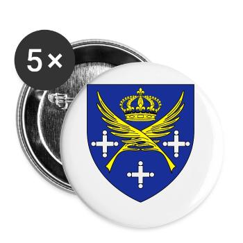 City coat of arms Saint Etienne Loire - Buttons large 2.2''/56 mm (5-pack) - white - Front