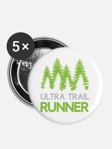 Ultra Trail Runner - Buttons groß 56 mm (5er Pack) - Weiß