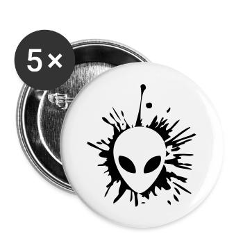 Blob extraterrestre de gouttes - Lot de 5 grands badges (56 mm) - blanc - Devant