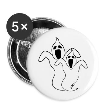 Familie Geist Design - Buttons groß 56 mm (5er Pack) - Weiß - Vorne