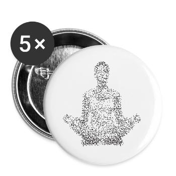 Meditation Dark Matter Collection (Black) - Buttons large 2.2''/56 mm (5-pack) - white - Front