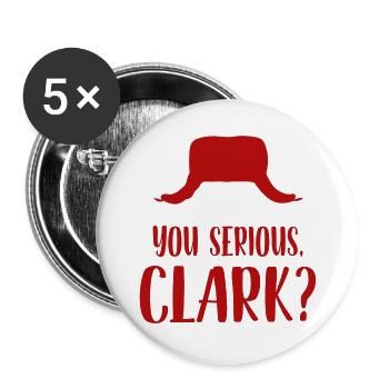You Serious Clark - Buttons large 2.2''/56 mm (5-pack) - white - Front