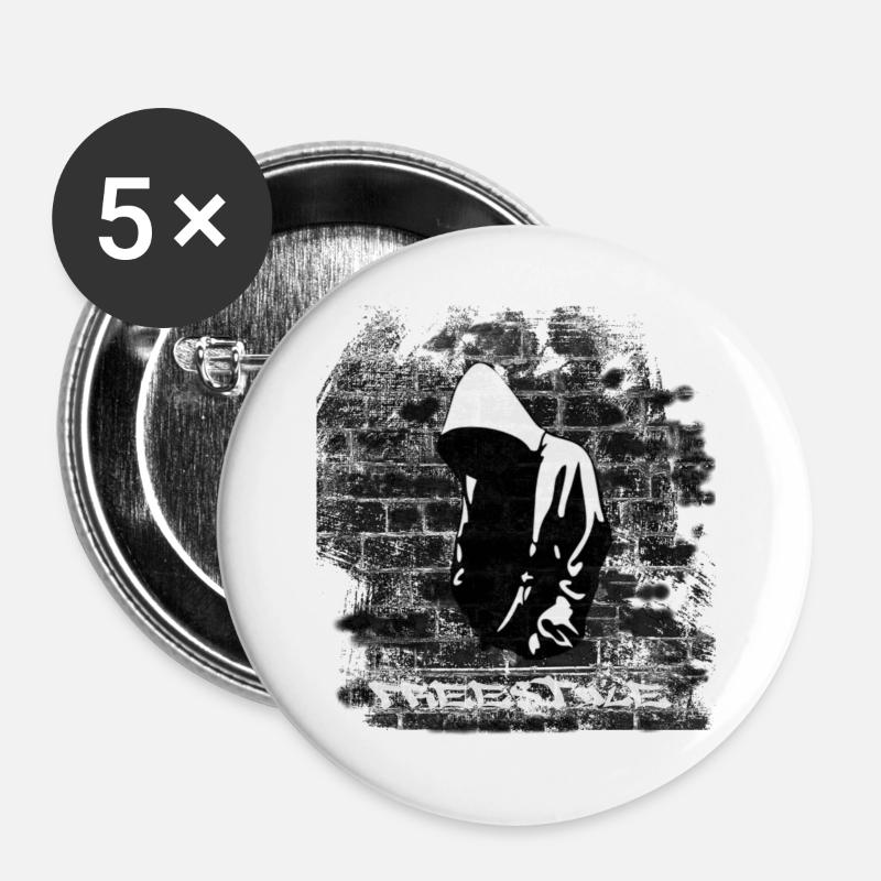 Freestyle - Buttons groß 56 mm (5er Pack) - Weiß