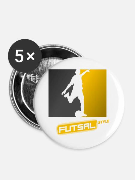 Futsal - Pure Futsal Style - Buttons groß 56 mm (5er Pack) - Weiß
