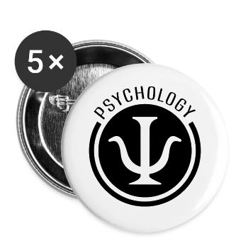 Psychologie psychologue psychologue signe symbole - Lot de 5 grands badges (56 mm) - blanc - Devant