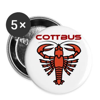 Le cancer de Cottbuser - Lot de 5 grands badges (56 mm) - blanc - Devant