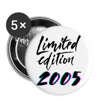 Limited Edition 2005 Geburtstag Geschenk - Buttons groß 56 mm (5er Pack) - Weiß - Vorne