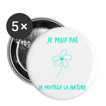 ARBRE. NATURE. ENVIRONNEMENT. ZEN. MEDITATION - Lot de 5 grands badges (56 mm) - blanc - Devant