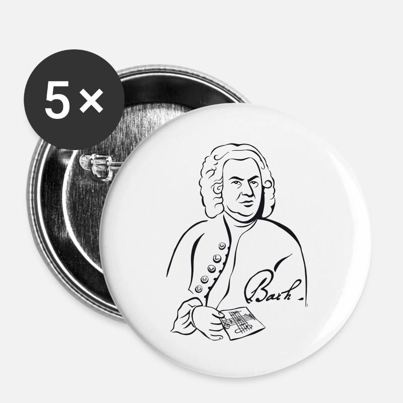 Bach - Buttons large 2.2''/56 mm (5-pack) - white