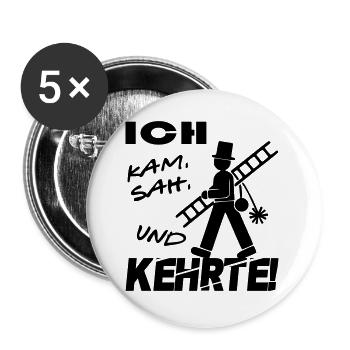 Job arbeit Beruf Schornsteinfeger - Buttons groß 56 mm (5er Pack) - Weiß - Vorne