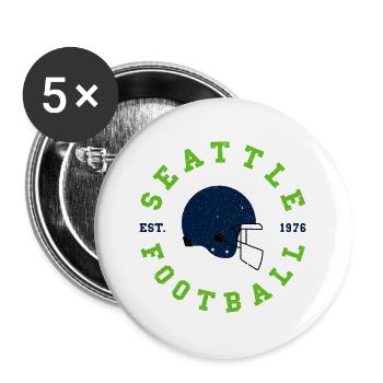 Seattle Football Vintage Helmet - Buttons large 2.2''/56 mm (5-pack) - white - Front