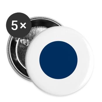 Rond Bleu Point Bleu Cercle Bleu - Lot de 5 grands badges (56 mm) - blanc - Devant