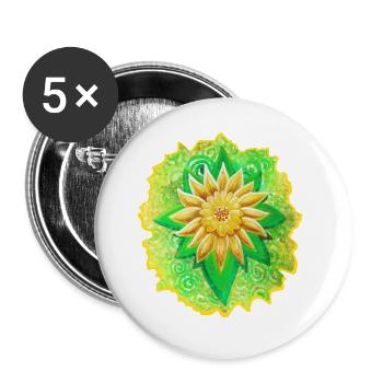 SeelenBlume - Sonja Ariel von Staden - Buttons groß 56 mm (5er Pack) - Weiß - Vorne
