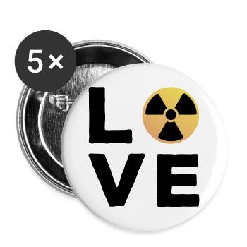 Love Cadeau Manip radio Radiologue Radiologie - Lot de 5 grands badges (56 mm) - blanc - Devant