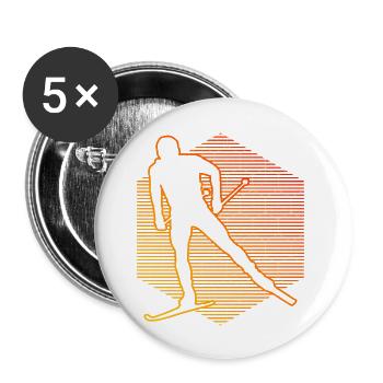 Langlauf Klassisch Langlauf Langlauf Skating - Buttons groß 56 mm (5er Pack) - Weiß - Vorne