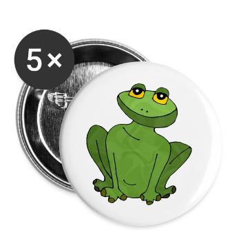 Frog - Buttons large 2.2''/56 mm (5-pack) - white - Front