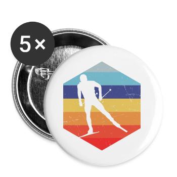 Langlauf Classic Langlauf Klassisch Langlauf - Buttons groß 56 mm (5er Pack) - Weiß - Vorne