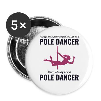 Pole Sport Dance Dancer Competition Acrobatics - Buttons large 2.2''/56 mm (5-pack) - white - Front