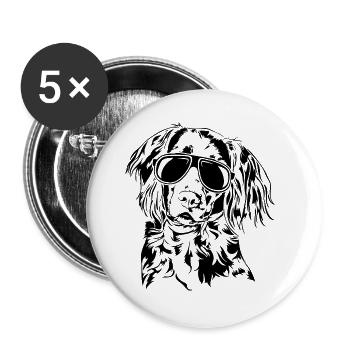 KLEINER MÜNSTERLÄNDER cool Sonnenbrille Wilsigns - Buttons groß 56 mm (5er Pack) - Weiß - Vorne