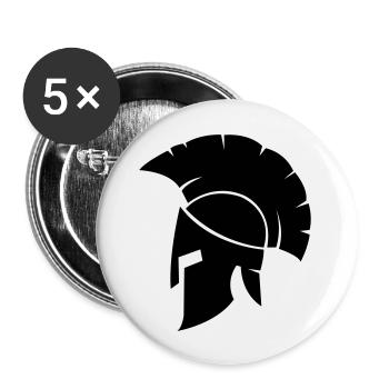 Spartaner - Buttons groß 56 mm (5er Pack) - Weiß - Vorne