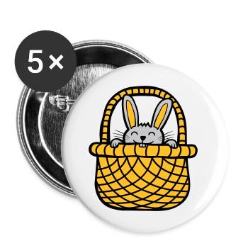 Easter hides - Buttons large 2.2''/56 mm (5-pack) - white - Front