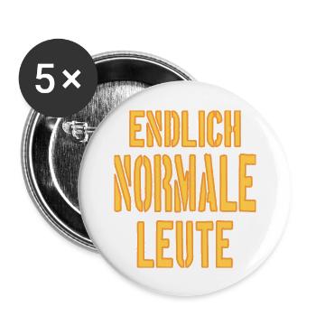 ENDLICH NORMALE LEUTE - Buttons groß 56 mm (5er Pack) - Weiß - Vorne