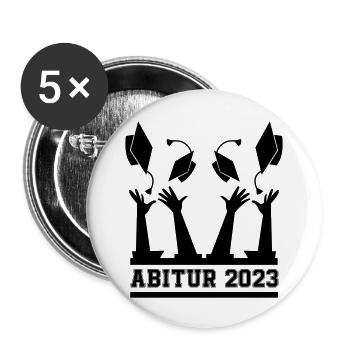 Abitur 2023 - Buttons groß 56 mm (5er Pack) - Weiß - Vorne