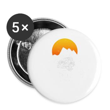 Mountains Are Calling - Buttons large 2.2''/56 mm (5-pack) - white - Front