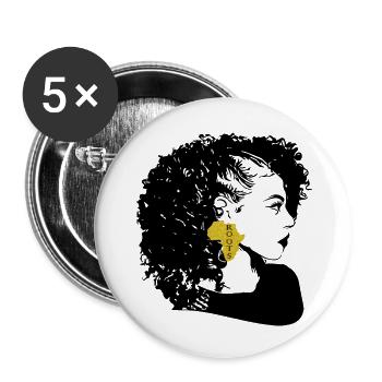 juneteenth shirts woman - Lot de 5 grands badges (56 mm) - blanc - Devant
