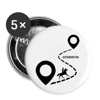 Distanzreitenentfernung - Buttons groß 56 mm (5er Pack) - Weiß - Vorne