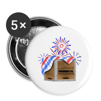 American Fireworks Co. - Buttons large 2.2''/56 mm (5-pack) - white - Front