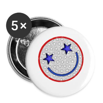 American Smile - Buttons large 2.2''/56 mm (5-pack) - white - Front
