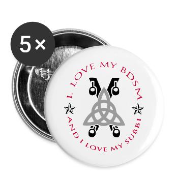 Sous-bi - Lot de 5 grands badges (56 mm) - blanc - Devant