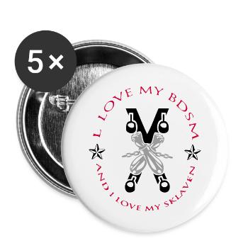 Slave - Buttons large 2.2''/56 mm (5-pack) - white - Front