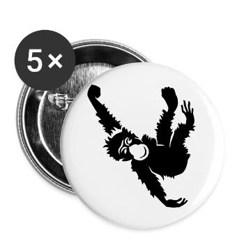 ape - Buttons groß 56 mm (5er Pack) - Weiß - Vorne