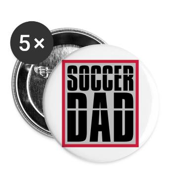 Cool Soccer Dad Logo - Buttons groß 56 mm (5er Pack) - Weiß - Vorne