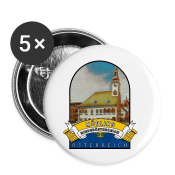 Niederösterreich Mödling Österreich Souvenir - Buttons groß 56 mm (5er Pack) - Weiß - Vorne